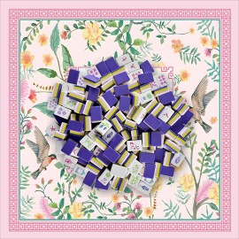 1-1/4" 32mm 4-Layer Engraved American Mahjong Set 160-Tile Lavender Heavyweight Acrylic Hummingbird Garden Boutique SeriesColor: 32mm Light purple tile