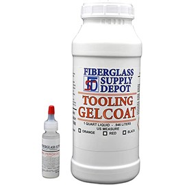 Fiberglass Supply Depot Inc. Orange Tooling Gelcoat Quart with 15cc Hardener (MEKP)