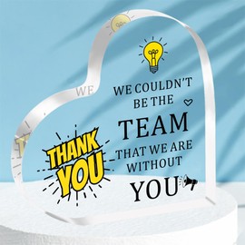 HULALA Thank You Gifts For Boss Coach Manager Mentor Leader Men Women Team Gifts For Colleagues Employees Members Staff Plaque We Couldn't Be The Team That We Are Without You Present