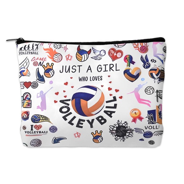 Volleyball Makeup Cosmetic Bag for Women Volleyball Stuff Accessories Organiser