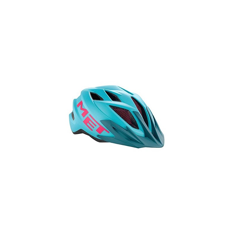MET Kids' Crackerjack Helmet, Light Blue/Magenta, 52-57 cm