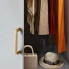 Myxekllo Gold Cabinet Drawer Pulls, 96mm Brushed Brass Pulls Handles