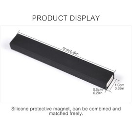 siyuwuro Cat Eye Magnet For Nail Art 3D Cat Eye Nail Design Silicone Protective Magnet Rectangular Double-Head Magnet Stick For Gel Nail Polish Nail Tool Accessories, Nail Salon And Home DIY Use