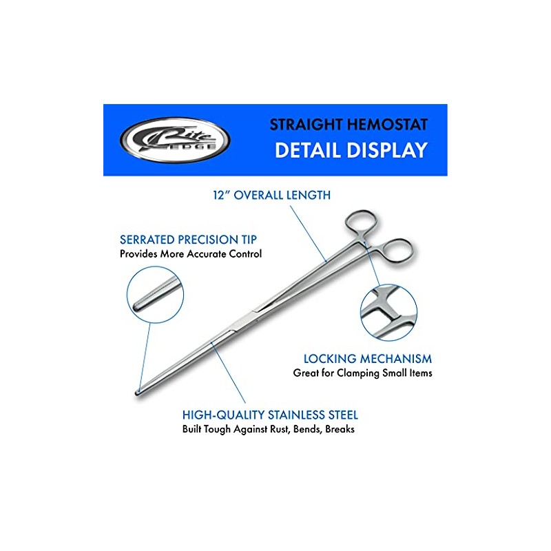 Szco Supplies Straight Hemostats, 12-Inch