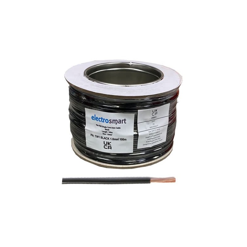 electrosmart 12V 24V 1mm² 16.5 Amps Single Core Copper Automotive