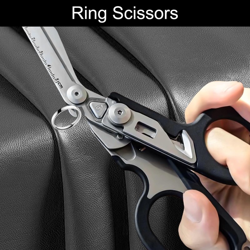 Raptor Response Emergency Scissors, Foldable Stainless Steel Scissor Pliers with