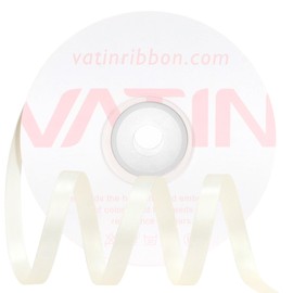 VATIN Double Face Antique White Satin Ribbon 1/4" Continuous 25 Yards,Antique White Polyester Fabric Ribbon use for Bows Bouquet, Gift Wrapping, Floral Arrangement Wedding Decoration