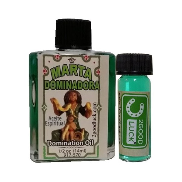 Marta Dominadora, Spiritual Oil With 1 Dram Perfume Set for Magic and Rituals. Aceite Espiritual Para Rituales Y Magia.