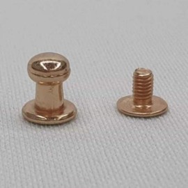 JQ Leather craft buttons, gold 6mm, 5P, leather locking buttons, bag fasteners / 가죽공예 단추 골드 6mm 5P 가죽잠금버튼단추 가방잠