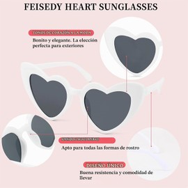 Gafas de sol corazón para mujer – estilo vintage B2421