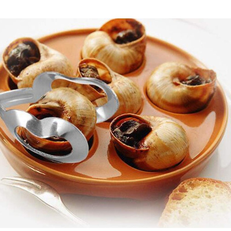 UPKOCH 2pcs Snail Tong Snail Fork Stainless Steel Mini Kitchen