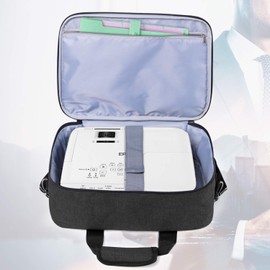 Luxja Projector Bag, Compatible with Epson and Other Manufacturers, Large Opening, Stores Together, Easy to Carry, Black