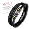 To My Son/Grandson Bracelets from Mom/Grandma Braided Leather Bracelet for