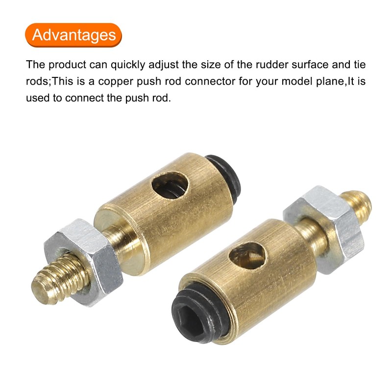 MECCANIXITY Linkage Stoppers Connecting Servo Arm,Adjustable Push Rod with Nut
