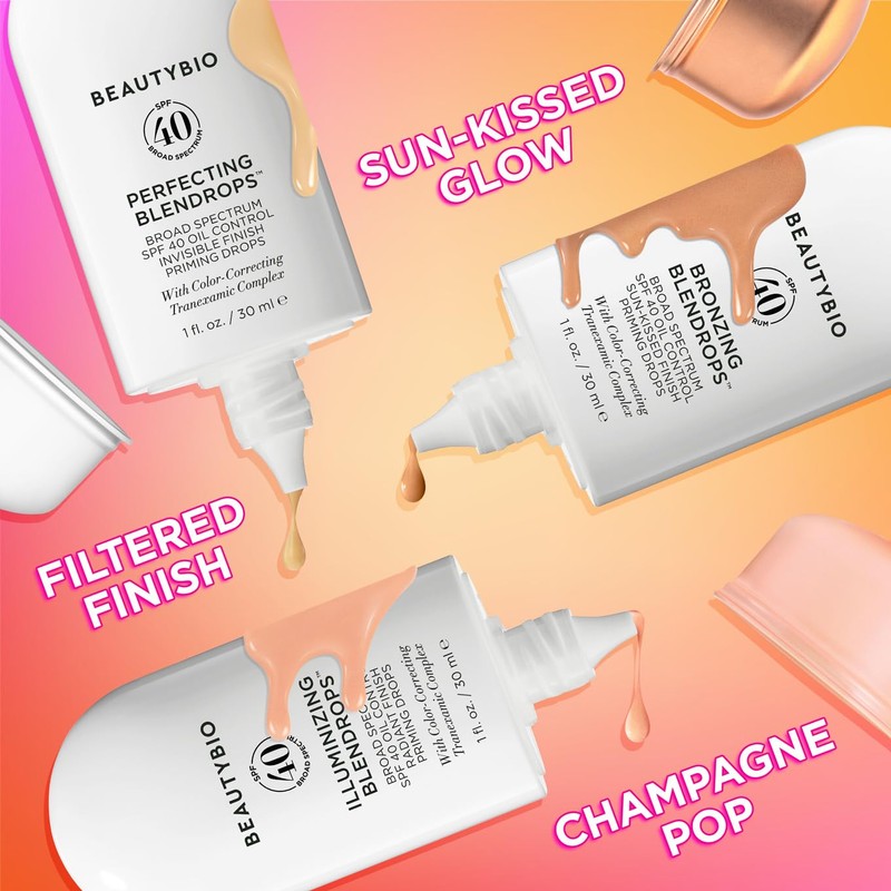 BeautyBio Perfecting BLENDROPS. Broad Spectrum SPF 40 Oil Invisible Finish