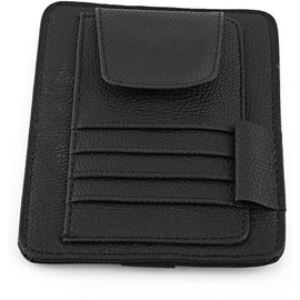 Dweekiy Organizador de Visera, Organizador automático de Visera para automóvil Bolsa Bolsa Almacenamiento de Tarjeta Clip de Soporte de Gafas(Negro)