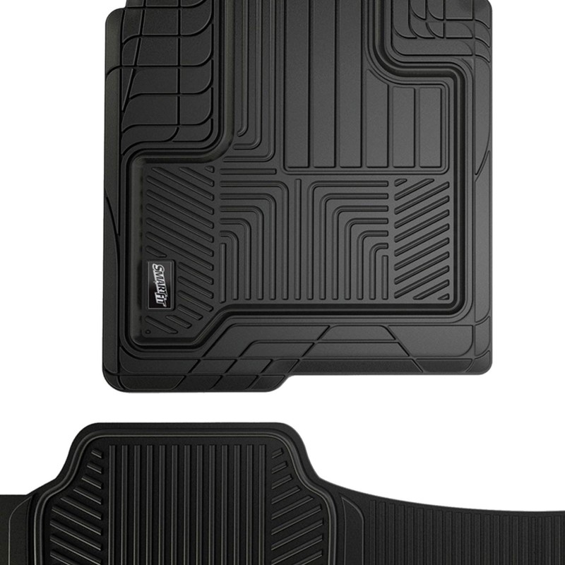 SMART FIT 79930 3-Piece Black Rubber Truck Floor Mat Set