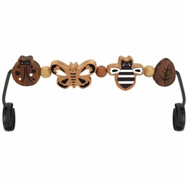 iGRATENS Baby Bjorn Bouncer Toy Bar - Toy Bar for Baby Bouncer Soft & Bliss, Easy to Attach and Remove, 360°Rotating Natural Wooden Toys, Exciting Design for Curious Babies, Insects Paradise