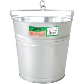 Onoe Bucket, Slide, 2.3 gal (6 L), Zinc Iron Plate Resistant to Impact and Cold Protection, The Bottom Has Special Winding Method to Prevent Water Leak, Ears Will Not Bend or Break, Can Be Used In