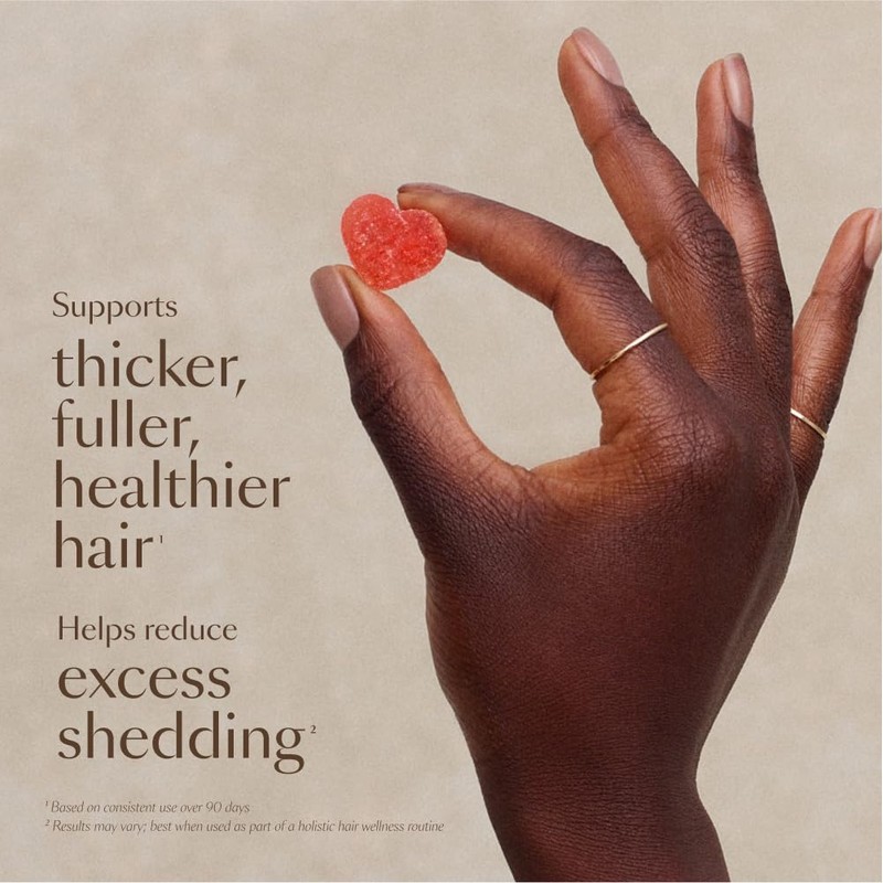 VEGAMOUR GRO Biotin Gummies, Strawberry Flavor with 5000 mcg Biotin,