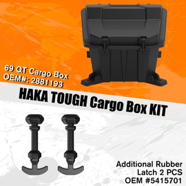 HAKA TOUGH 69 QT Cargo Box for Polaris RZR XP 1000/XP 4 1000/900 2014-2023 Rear Storage Cargo Box UV Resistant Polyethylene Utv Storage Accessories OEM #2881193