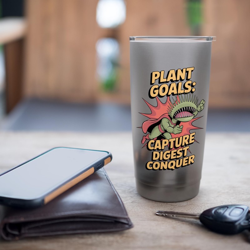 Capture Digest Conquer Carnivorous Plant Enthusiast Stainless Steel Insulated Tumbler