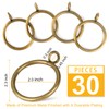 Antique Brass Curtain Rings with Eyelets for Curtain Rods (Set