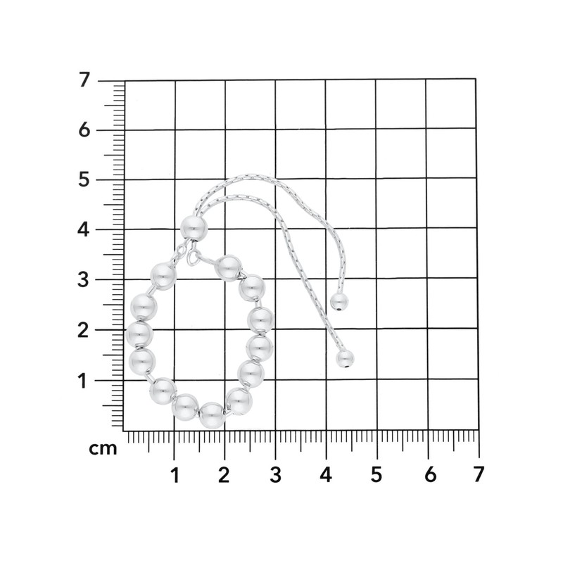 BIZZARRO Pulsera de bolitas, Plata De Ley 925 Mod. SIL-35