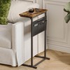 IRCPEN C Shaped End Table, Side Table for Sofa, Small