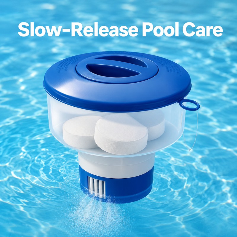 Floating Pool Chlorine Tablet Dispenser for Water Care – Adjustable