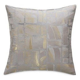 MICHAEL AMINI Ferrara 19x19 Square Fabric Accent Pillow in Gold in Set of 2