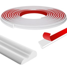 moonoom 20 Ft x 0.9''Wall Decoration Molding Trim,Self-Adhesive 3D Chair Rail Panel Molding, Flexible DIY Wall Trim for Wall Mirror Window Frame and Home Decoration