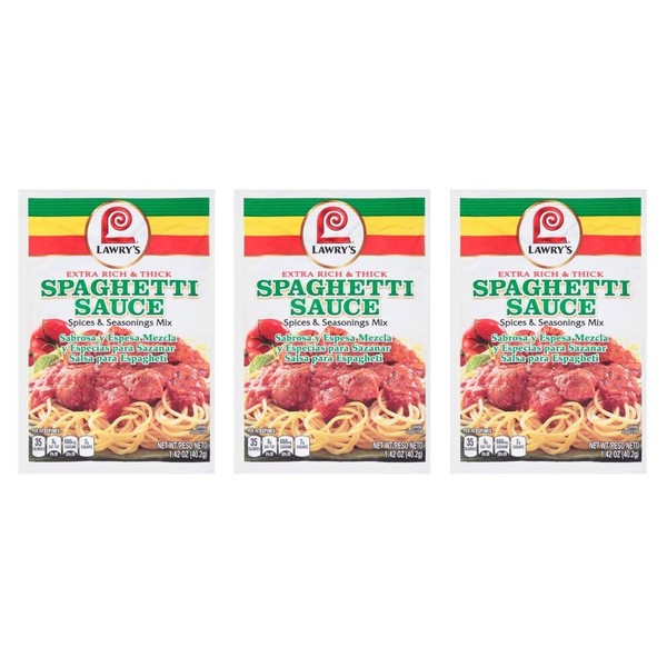 Lawrys Mix Seasoning Spaghetti Rich Thick, 1.42 oz (Pack of 3)
