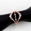 Uloveido Rose Gold Finish Round Cubic Zirconia Ladies Anniversary Wedding