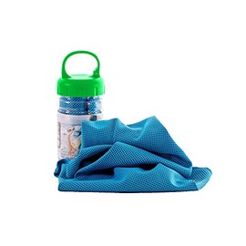 Muxel Cool Down Towel Cooling Towel Against Sweat Sports Towel Fitness Towel 2 Towels and Bottle Light Blue