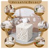 Macrame Tissue Box Cover Boho Decor - 6.7" Ivory Square