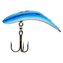 Yakima Bait Flatfish F-5 High Action Plug, 1 3/4-Inch, Metallic Silver Blue Scale