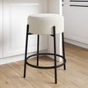 Nathan James Isaac 24" Modern Backless Bar Stool with Round
