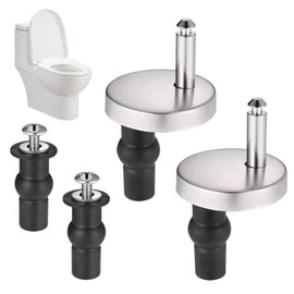 Toilet Seat Fixings, 6Pcs Toilet Seat Hinge, Quick Release Toilet Seat Fixings Toilet Seat Hinges Fixings Universal Toilet Seat Hinge Fittings for WC Toilet Blind Holes