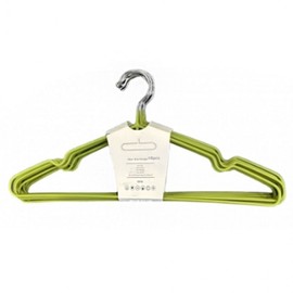 1 set of hangers 1pX10 pieces 29cm 40cm 2size non-slip steel hangers 1010 (Green 10p) 2ea