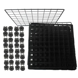GRENDLE C&C Build Your Own Cage Components (Black Starter Kit (20 Panels & 32 Connectors))