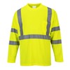 Portwest Hi-Vis Long Sleeved T-Shirt Viz Visibility Reflective Safety Work