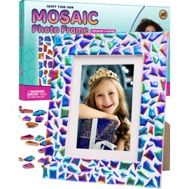 PURPLE LADYBUG Decorate Your Own Photo Frame Mosaic Kit - Birthday Gifts for Girls Age 6 7 8 9 10 11 12 & Teenagers, Great 10 Year Old Girl Gifts - Creative Kids Present - Fun Arts and Crafts for Kids