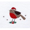 Peggy Wilkins Festive Robin Embroidered Christmas Hand Towel - 50cm