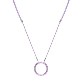 JOJOPANDA Glasses Leather Necklace Eyeglass Holder Ring Chain Cord Sunglasses Strap Aluminium alloy Ring(Lavender)