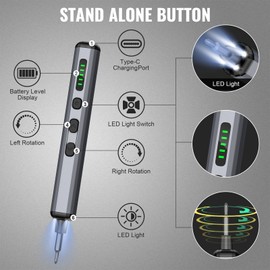 Mini Electric Screwdriver 3.7V, Cordless Screwdriver Set, Precision Electric Screwdrivers 72-in-1 Magnetic Bits, Rechargeable Portable Repair Tool Kit for Electronics Laptops Glasses Clocks