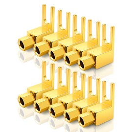 KUYIOHIFI HiFi Banana Plug to Spade Adapter - Vintage Speaker Amplifier connectors/Banana Plug Adaptor (10-Pack)