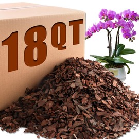 AVALUTION Orchid Potting Bark-18QT Organic Orchid Bark for Plants, All Natural Pine Bark Wood Chips Orchid Bark Potting Mix for Houseplant Mulch, Help Orchid Plants Root Health Development