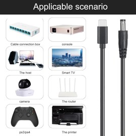 Artilits - Conector USB C macho a hembra de 5,5 x 2,1 mm, adaptador USB C CC de 5 V, 12 V, 20 V, 5,5 x 2,1 mm, hecho para banco de energía, lámpara de computadora LED, ventilador pequeño, Starlink