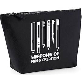 Hippowarehouse Weapons of mass creation printed make up cosmetic wash bag 18x19x9cm